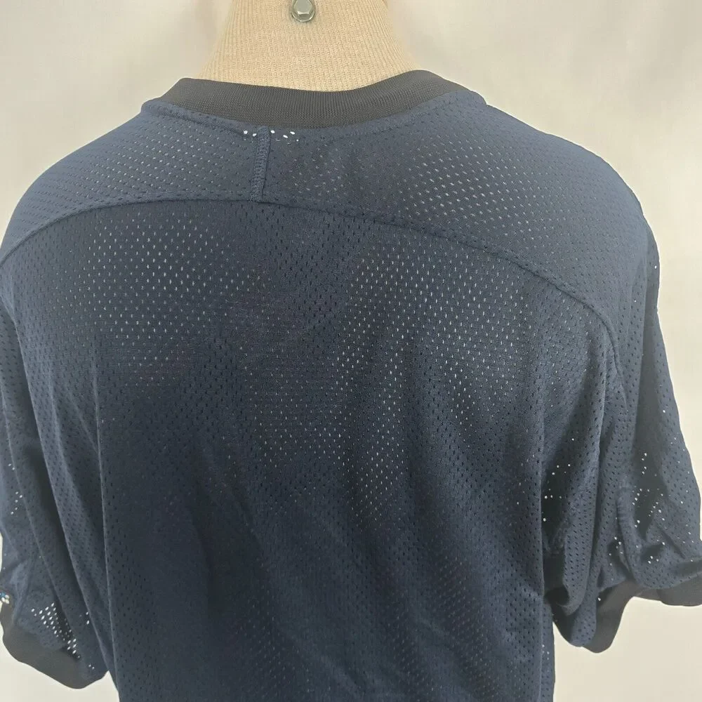 Nike Practice Jersey Men's L / XL Blue Mesh Overlay Short Sleeve Nike-Fit